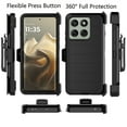 thumbnail image 6 of For Motorola Moto Edge 2025 Case,Takfox Holster Phone Case with Swivel Belt Clip [3 Layers] Heavy Duty Full Body Protection Shockproof Kickstand Cover- Black, 6 of 8