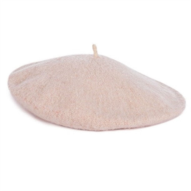 Boinas de pintor de color liso para mujer y para invierno, gorro cálido para mujer
