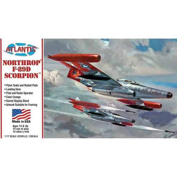 Northrop F-89D Scorpion 1:77 Scale Plastic Model Kit