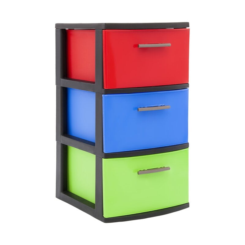 Great Plastic Plastic Set 3 Small Drawers 270X180X200 mm Multi-Colour Color One Size 