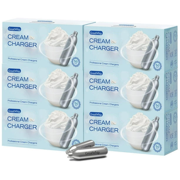 GreatWhip Whipped Cream Charger 300 Count N2O Nitrous Cartridges 8 garm ...