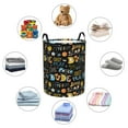 thumbnail image 6 of Balery Basketball Round Laundry Basket with Handles Waterproof Freestanding Laundry Hamper for Clothes Toys in the Dorm and Family-Small, 6 of 8