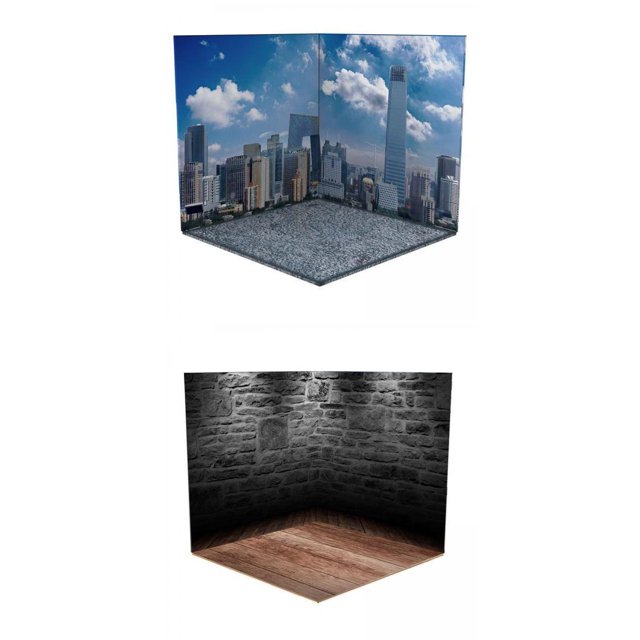 1/12 1/12 Backdrop Display Showcase for Diecast Car Action Figures Dolls Toy Baoblaze none