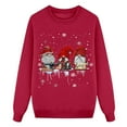 thumbnail image 5 of Fiaer Matching Family Christmas Sweatshirts Crew Neck Funny Graphic Pullovers Plus Size Long Sleeve Warm Tops Men XL, 5 of 7
