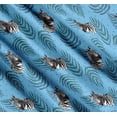thumbnail image 3 of Soimoi Blue Cotton Cambric Fabric Dot,Leaves & Face Animal Fabric Prints by Yard 56 Inch Wide, 3 of 7