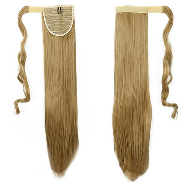 Extension de Queue de Cheval à Clipser pour Cheveux Raides pour Femmes (21.65 Pouces), Pull Toupie
