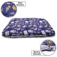 thumbnail image 3 of Magician Pet Bed, Cartoon with Fortune Telling Candle Cat Book Crystals, Chew Resistant Pad for Dogs and Cats Cushion with Removable Cover, 24" x 39", Dark Lavender Multicolor, by Ambesonne, 3 of 4
