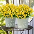 thumbnail image 5 of Artificial Flowers for Outdoor Decoration UV Resistant Fake Plastic Plants Artificial Greenery for Spring Summer Indoor Outdoor Garden Window Box Kitchen Home Decor, Yellow, 5 of 5
