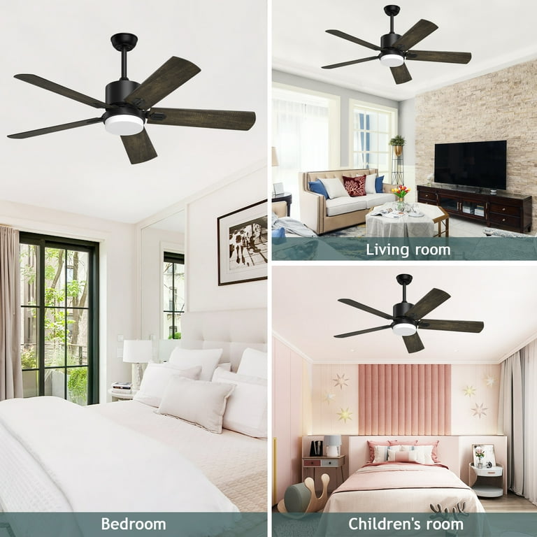 LANHAI Ceiling Fan with Light and Remote Control, 52'' 6