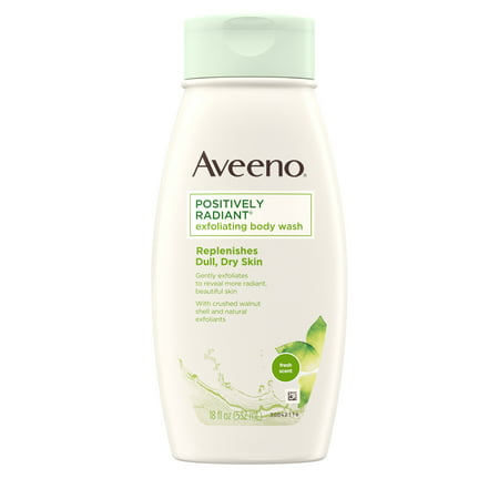 Aveeno Positively Radiant Soap-Free Exfoliating Body Wash, 18 fl.