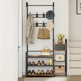 thumbnail image 3 of Zzistar Hall Tree Storage Bench, Coat Rack Shoe Bench with Storage Drawer, 5 in 1 Coat Tree Storage Shelf with 8 Hooks, 3 of 9