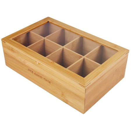 

Bamboo Tea Bag Container Tea Box Organizer With Magnetic Closure