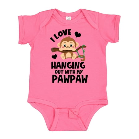 

Inktastic Monkey I Love Hanging out with My Pawpaw Gift Baby Boy or Baby Girl Bodysuit