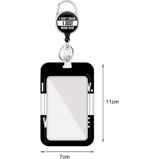 Vertical Clear Plastic ID Badge Card Holder Pocket Pouch 4pcs