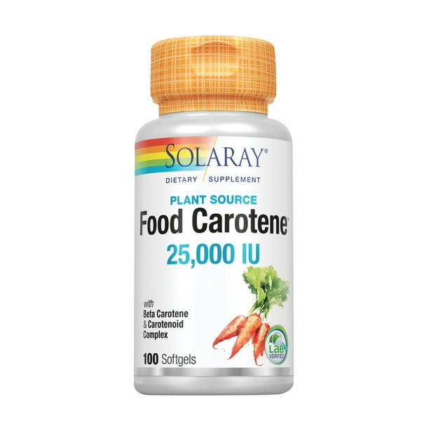 Solaray Food Carotene, Vitamin A as Beta Carotene 25000IU Carotenoids