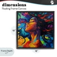 thumbnail image 4 of Stupell Industries Modern Radiant Flow Woman Black Floating Frame Canvas Art, 18 x 18, by Svetlana Aleynikova, 4 of 8