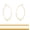 1.75" inch - 18K Gold Plated, variant on Geometric Marquise Threader Hoops - 925 Sterling Silver Plated, 2.3"