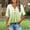 Green, variant on Women Fashionable And Comfortable Fashion Casual Button V-Neck T-Shirt Loose And Elastic Non Positioning Printing
