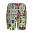 thumbnail image 5 of Naloa Cute Dogs Collage Men's Short Pajama Pants, Lounge Comfort Shorts with Elasticized Waistband and Side Pockets - Medium, 5 of 9