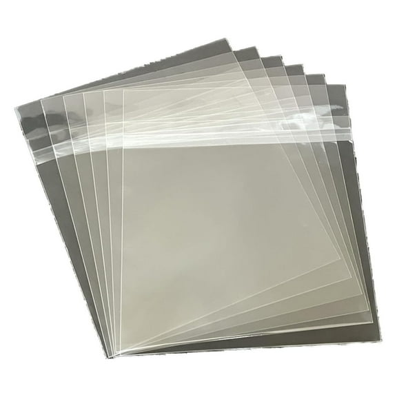 10" Vinyl Record Outer Sleeves (50 Pack) - 3 Mil Clear Resealable LP Record Protectors for Album Covers - Anti-Static, Archival Storage, Dust & Scratch Protection