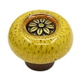 thumbnail image 3 of GUOOL Poignées de Porte en Céramique pour Armoire Commode Poignées de Tiroir Matériel Simple Jaune, 3 of 8
