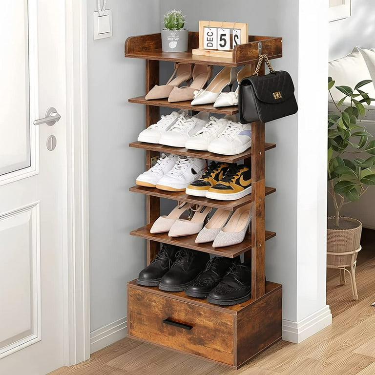 Large Freestanding Narrow Roating Shoe Cabinet Organizer Shoes