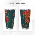 thumbnail image 3 of Año de la serpiente 2025 Feliz Año Nuevo chino 2025 Vaso de acero inoxidable Taza de café de viaje de 20 oz Taza térmica portátil con tapas, 3 of 7