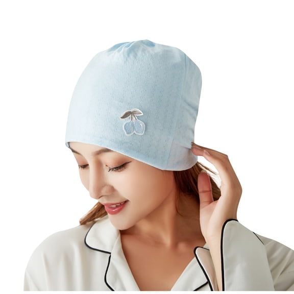 Fewfanhot Maternity Sleep Cap Headband, Soft Cotton Breathable Stretchy Beanie Hat for Postpartum Women, Comfortable Headwear Home Sleep Daily Wear