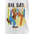 thumbnail image 1 of Disney Characters Goofy Candles Seven Girl's Solid Crew Tee, White, Large, 1 of 4