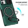 thumbnail image 3 of for Samsung Galaxy Note 20 Ultra Case with Camera Sliding Cover, [Compatible with MagSafe] with Magnetic Ring Kickstand, Military Grade Heavy Duty Protection Phone Case for Note 20 Ultra, Darkgreen, 3 of 10