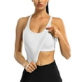 thumbnail image 4 of ANFERRY Ribbed Athletic Tank Tops for Women with Built in Bra Racerback Seamless Scoop Neck Workout Camis Top, 4 of 7