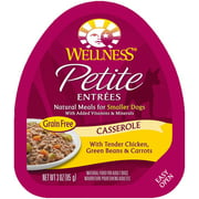 Wellness Petite Entrees Casserole Natural Grain Free Wet Small Breed Dog Food of Tender Chicken Flavour with Added Minerals and Vitamins, 3 Ounce Cup