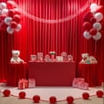 thumbnail image 4 of Cortinas de fondo Wish Care, 244 x 305 cm, poliéster, color rojo, 2 paneles, 4 of 7