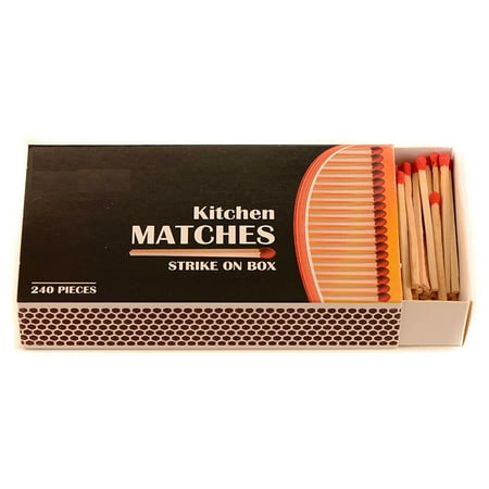 

Wooden Strike on Box Matches - 240 Count Per Box - Kitchen & Camping Matches