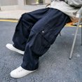 thumbnail image 6 of JFTTX Big Boys Cargo Baggy Pants Wide Leg Pants for Boys Elastic Waist Workout Trousers with Pockets, 6 of 9