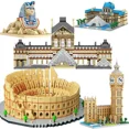 thumbnail image 2 of Blocks Colosseum Louvre Museum Sphinx Diamond Building Micro Blocks Capitol City Bricks Paris Eiffel Tower London Big Ben Architecture, 2 of 7