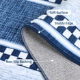 thumbnail image 7 of Checkered Area Rug 2x6, No Slip Washable Rug, Modern Bedroom Rug Under Bed Ultra Carpet, Low-Pile Rugs for Living Room Bedroom Dining Room, Blue, 7 of 7