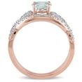thumbnail image 4 of Everly Women's Aquamarine 10k Rose Gold Bridal Set, 4 of 7