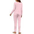 thumbnail image 3 of SCRAWLGOD Happy Owl Pjs for Women Pajama Long Sleeve 2 Piece Sets for Women Lounge Size S Crewneck Ladies Pajamas Fall Elastic Loungewear Sets Woman, 3 of 7