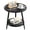 black, variant on Keerffo Round End Side Table,2-Tier Mid Century Modern Coffee Sofa Table with Metal Frame Legs Nightstand for Home Bedroom and Living Room