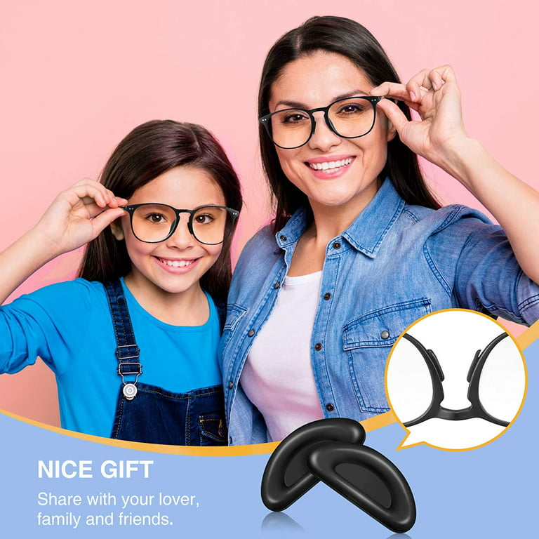 5 Pairs Slip-on Nose Pads Covers,Soft Silicone Eyeglasses Nosepads  Anti-Slip Glasses Nose Piece,Eyewear Protective Covers Eye Pads, Nose  Bridge Pads