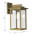 thumbnail image 4 of Better Homes & Gardens 15" Classic Outdoor Wall Light, Brass Finish Glass Lens, Corded Electric, ST19 LED bulb, 4 of 10
