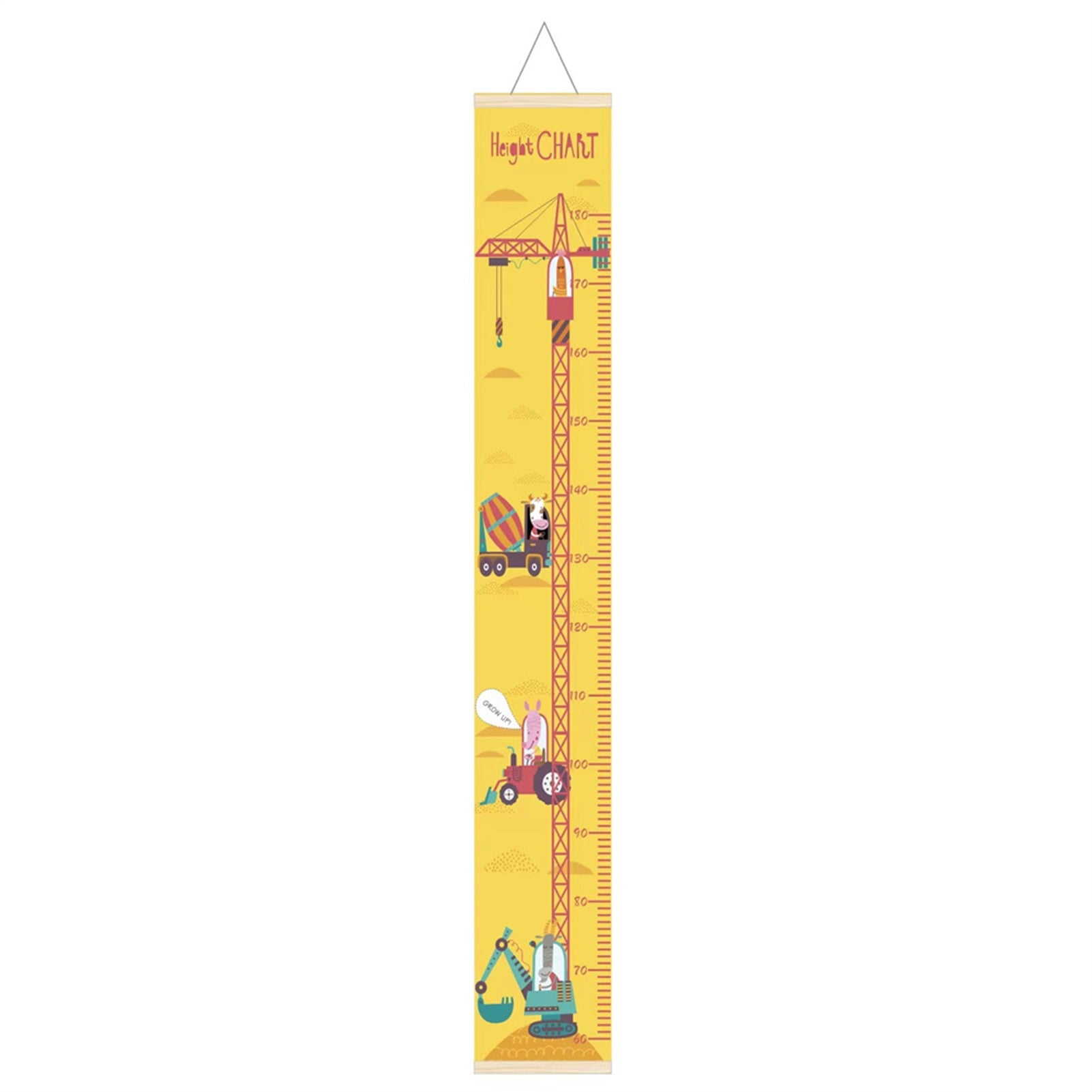 Wanwan Wall Hanging Height Chart Cartoon Design Wooden Baby Height