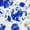 Clear Blue Painted Blooms, variant on Women's Relaxed Supima Cotton Short Sleeve V-Neck T-Shirt