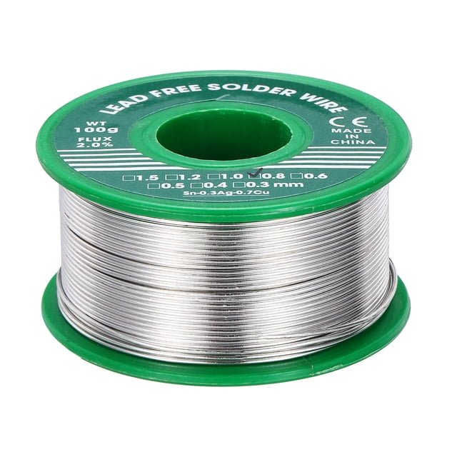 Alambre de Soldadura con Núcleo de Resina, 100g Alambre de Soldadura de Estaño con Núcleo de Flux 0.8mm para Soldadura Eléctrica