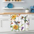 thumbnail image 6 of Spring Floral Cabinet Curtain 28"Wx35"L, Dustproof Under Sink Skirt with Self Adhesive Tape, Summer Botanical Birds Vintage Cabinet Curtain Cover for Bathroom Vanity, Kitchen Sink, Laundry Room, 6 of 9
