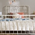 thumbnail image 5 of Walker Edison Scarlett Boho Farmhouse Antiqued White Metal Pipe Queen Bed, White, 5 of 16