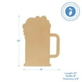 thumbnail image 2 of St Patricks Day Decorations, Unfinished Wood Beer Mug Cutout, 12 Inches, Pack of 25, by Woodpeckers, 2 of 6