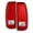 Red Clear Lens With Chrome Housing, variant on AKKON - For 1999-2002 Chevy Silverado 09-03 GMC Sierra Pickup Truck Smoke G2 LED Tail Lights Brake Lamps Replacement