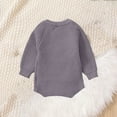 thumbnail image 2 of FAIWAD Infant Baby Girl Boy Fall Winter Romper Long Sleeve Button Up Ribbed Knitted Fall Winter Outfit Newborn, 2 of 5